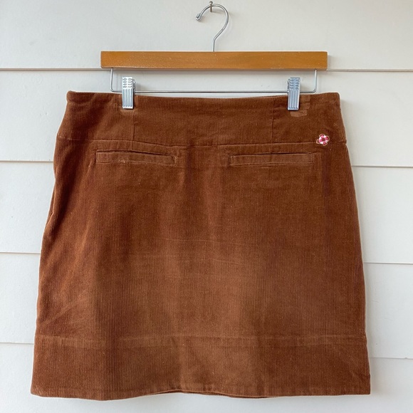 CASTAWAY • Castaway Nantucket Island Ali Skirt in Brown Corduroy size 10 - Picture 4 of 16